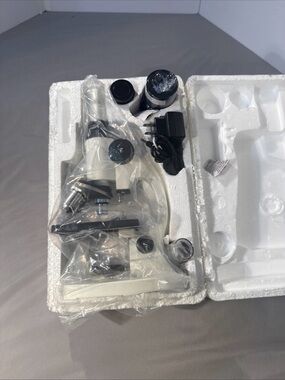 White Compound Microscope with Accessories – Ideal for Education & Hobby